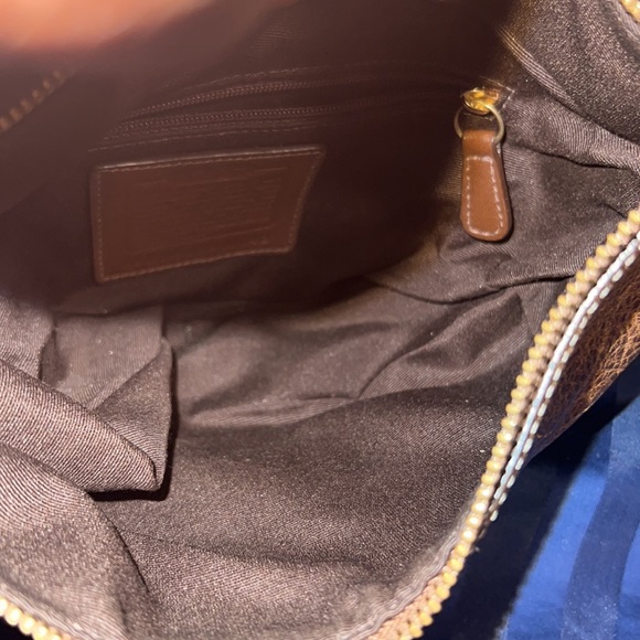 Vintage Coach hobo style bag brown/beige worn look EXCELLENT CONDITION - Picture 6 of 6